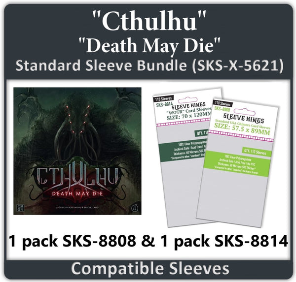 Cthulhu: Death May Die Compatible Sleeve Bundle - Sleeve Kings sleevekings Cthulhu: Death May Die Compatible Sleeve Bundle - Sleeve Kings sleevekings