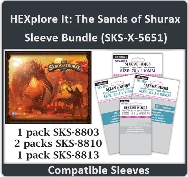 HEXplore It: The Sands of Shurax Core Box Compatible Card Sleeves