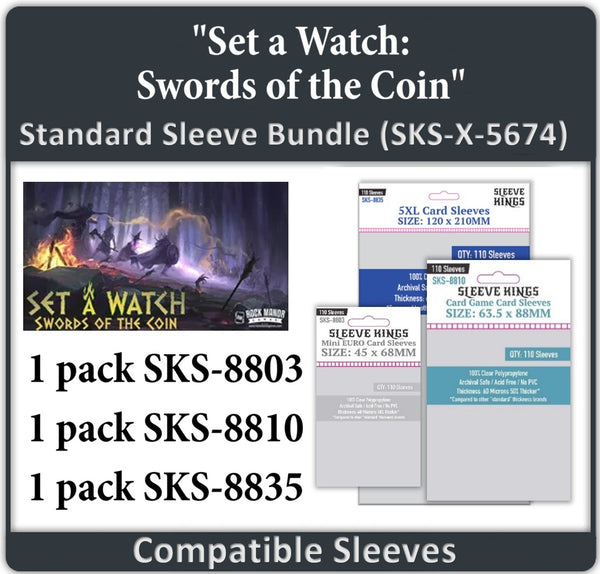 "Set a Watch: Swords Of The Coin" Compatible Sleeve Bundle (8803 X 1, 8810  X 1, 8835 X 1)