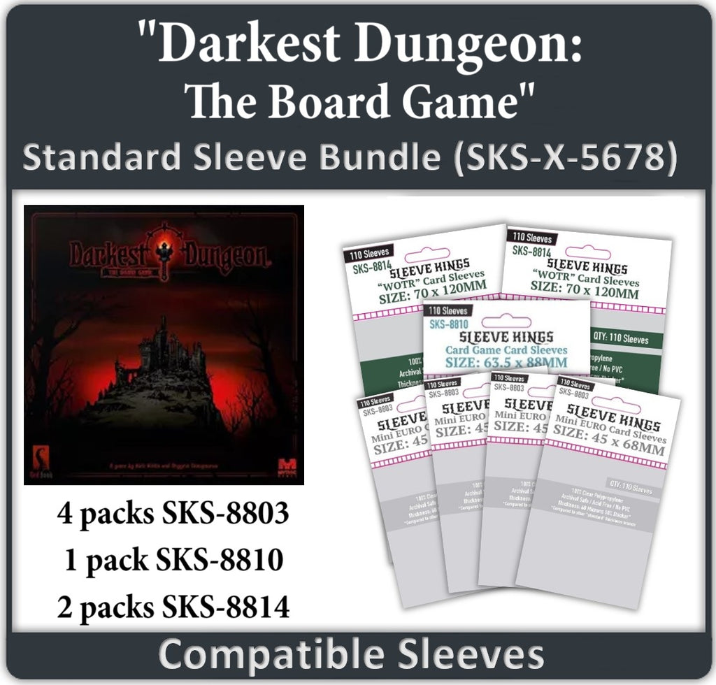 "Darkest Dungeon: The Board Game" Compatible Sleeve Bundle (8803 X 4, 8810 X 1, 8814 X 2)