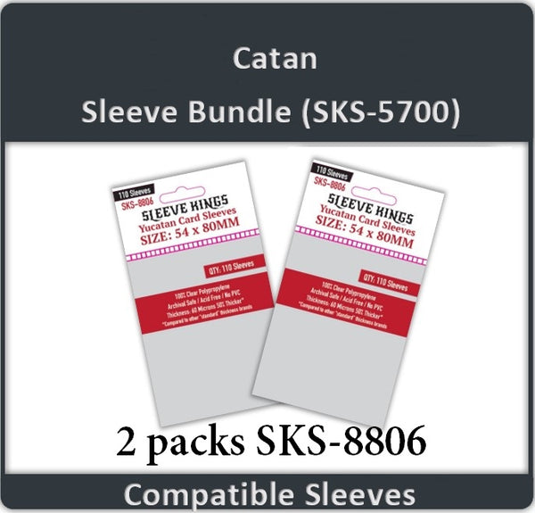 Settlers of Catan Compatible Card Sleeve Bundle (SKS-8806 X 2)