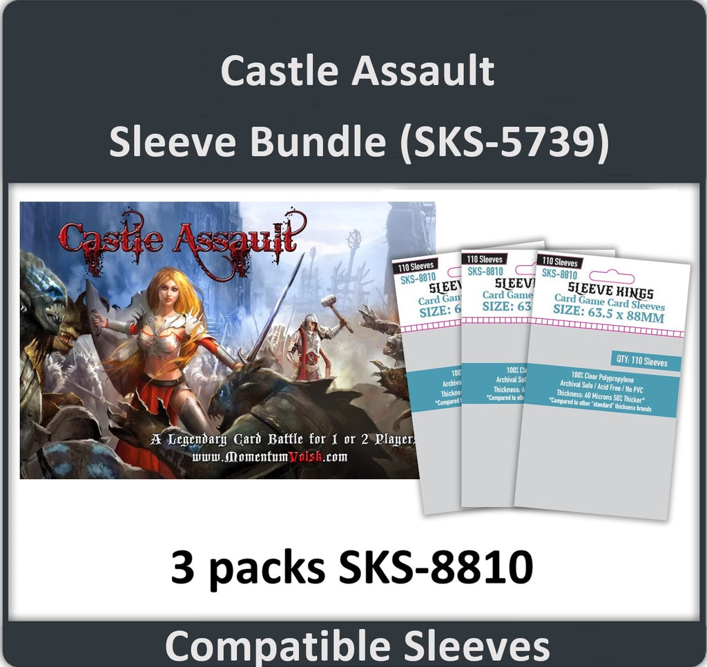"Castle Assault" Compatible Card Sleeve Bundle (8810 x 3)