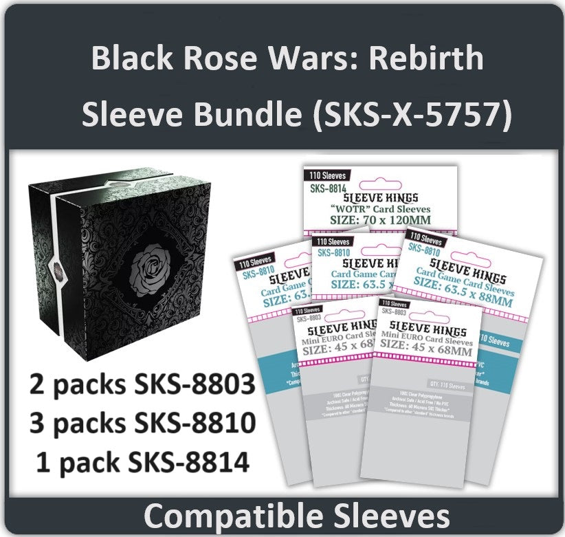 "Black Rose Wars: Rebirth" Compatible Card Sleeve Bundle (8803 x 2 + 8810 x 3 + 8814 x 1)