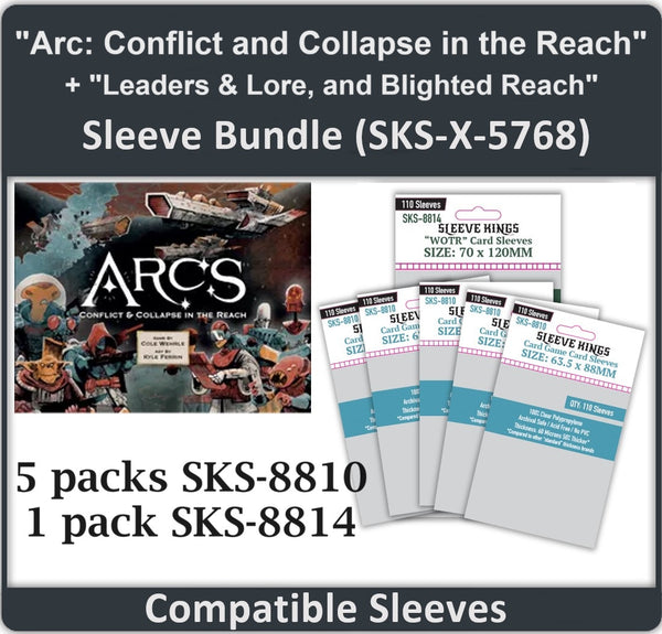 arcs card sleeve size 
