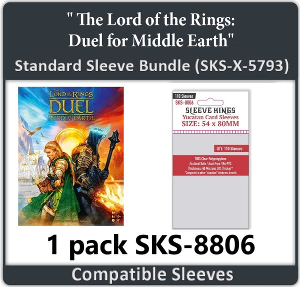 "The Lord of the Rings: Duel for Middle Earth" Compatible Card Sleeve Bundle (8806 x 1) "The Lord of the Rings: Duel for Middle Earth" Compatible Card Sleeve Bundle (8806 x 1)