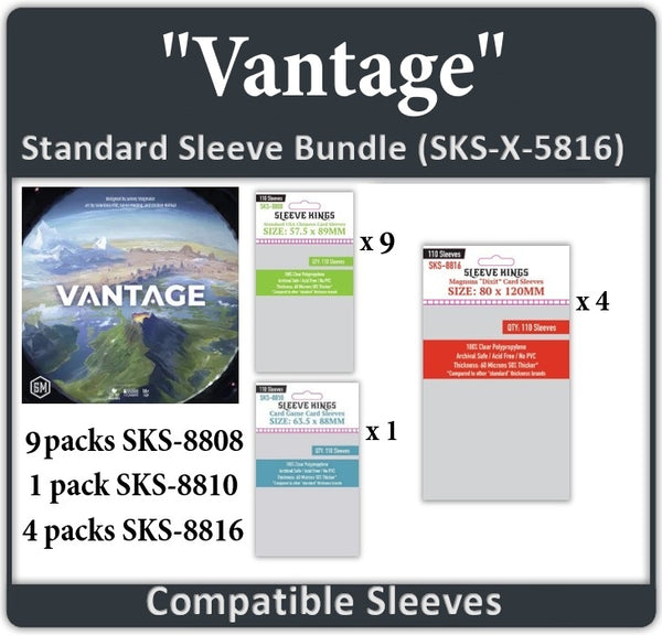 Vantage" Compatible Sleeve Bundle (8808x 9, 8810 x 1, 8816 x 4) sleevekings Vantage" Compatible Sleeve Bundle (8808x 9, 8810 x 1, 8816 x 4) sleevekings