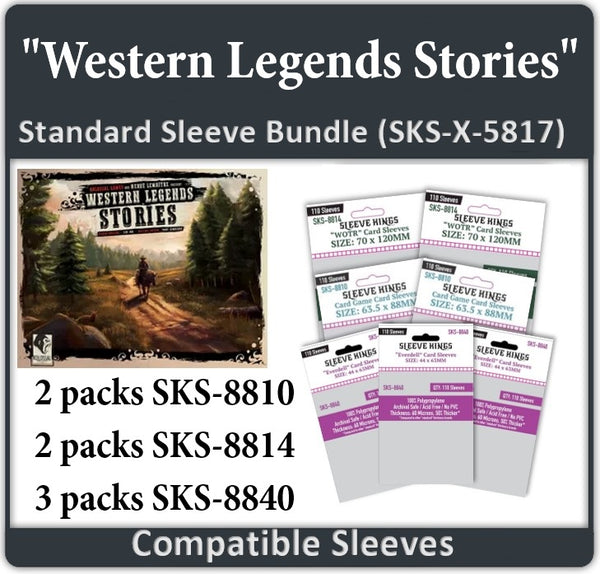 western legends card sleeves "Western Legends Stories" Compatible Sleeve Bundle (8810 x 2, 8814 x 2, 8840 x 3)
