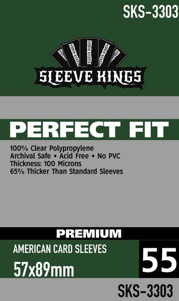 Perfect Fit Premium American Card Sleeves (57x89mm) -55 Pack, 100 Micr –  sleevekings