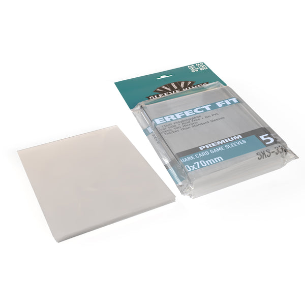 Perfect Fit Premium Square Card Sleeves (70x70mm) -55 Pack, 100 Microns,  SKS-3365