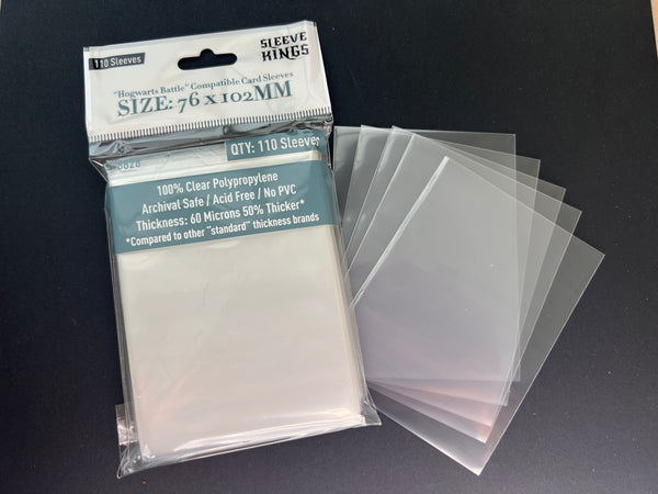 "Hogwarts Battle" Compatible Large Sleeves (76x102mm) 110 Pack, 60 Micron, SKS-8828 "Hogwarts Battle" Compatible Large Sleeves (76x102mm) 110 Pack, 60 Micron, SKS-8828
