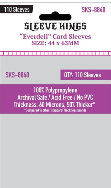 everdell card sleeves size "Everdell" Compatible Mini Sleeves (44x63mm) 110 Pack, 60 Micron, SKS-8840