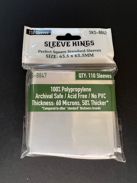 square card sleeves Perfect Square Standard Sleeves (63.5x63.5mm) 110 Pack, 60 Microns, SKS-8847