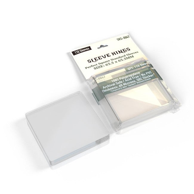Perfect Square Standard Sleeves (63.5x63.5mm) 110 Pack, 60 Microns, SKS-8847