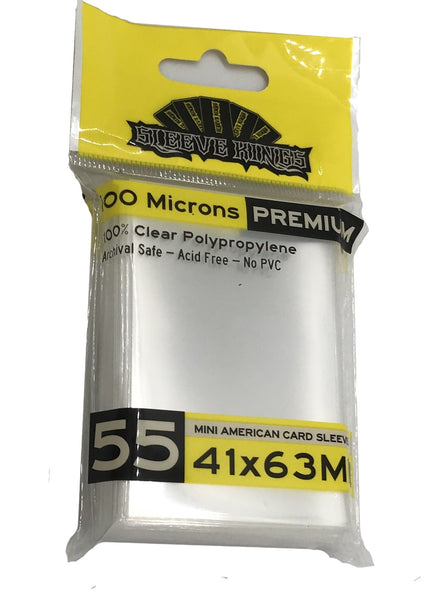 eco friendly card sleeves Premium Mini American Card Sleeves (41x63mm) 55 Pack, 100 Micron, SKS- –  sleevekings