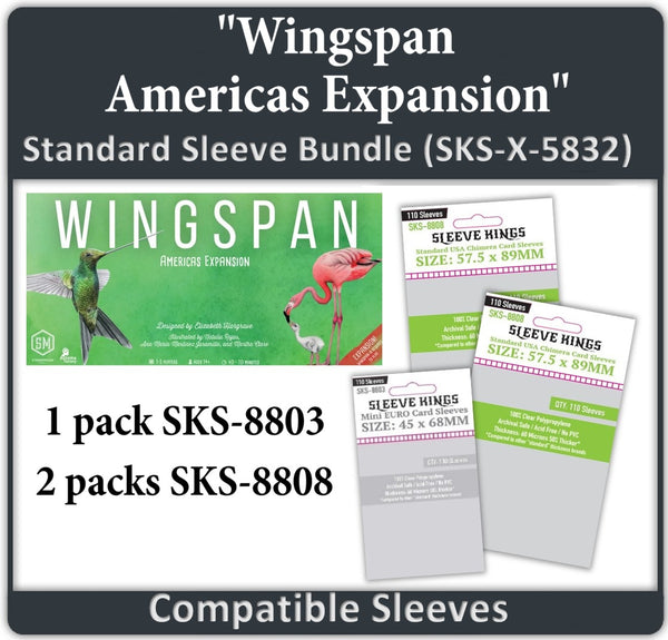 Wingspan: Americas Expansion (8803 x 1, 8808 x 2) sleevekings Wingspan: Americas Expansion (8803 x 1, 8808 x 2) sleevekings