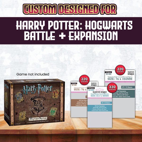 Harry Potter: Hogwarts Battle + Expansion Compatible Sleeve Bundle