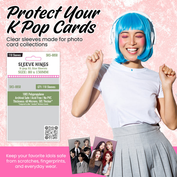 kpop card sleeves Holographic Photo Laser Flashing Protectors set 200 PCS Made for all standard album photocards measuring 54 or 55mm Theyre thick ArtGalleryZen Online Store