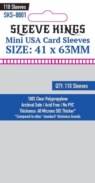 Sleeve Kings Mini USA Card Sleeves (41x63mm)