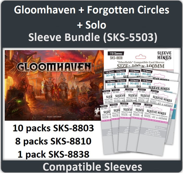 frosthaven card sleeves Gloomhaven + Forgotten Circles + Solo" Compatible Card Sleeve Bundle – sleevekings