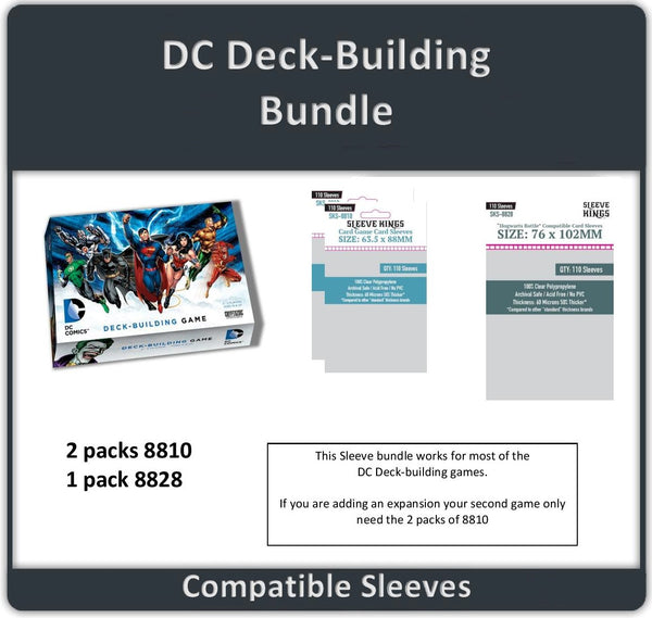 "DC Deckbuilding Games" Compatible Card Sleeve Bundle (8810 X 2 + 8828 X 1)