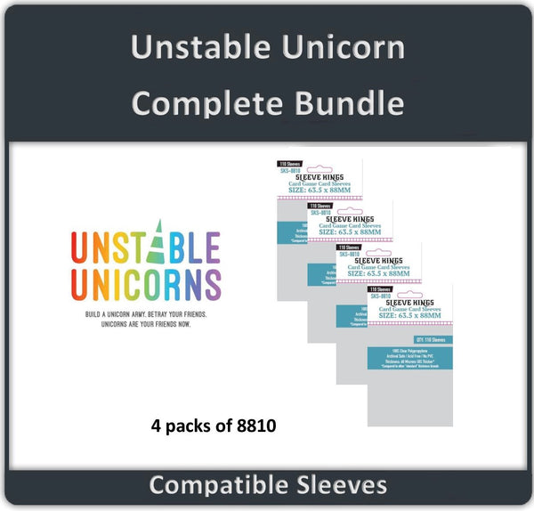 "Unstable Unicorns" Complete Compatible Sleeve Bundle (8810 X 4) "Unstable Unicorns" Complete Compatible Sleeve Bundle (8810 X 4)