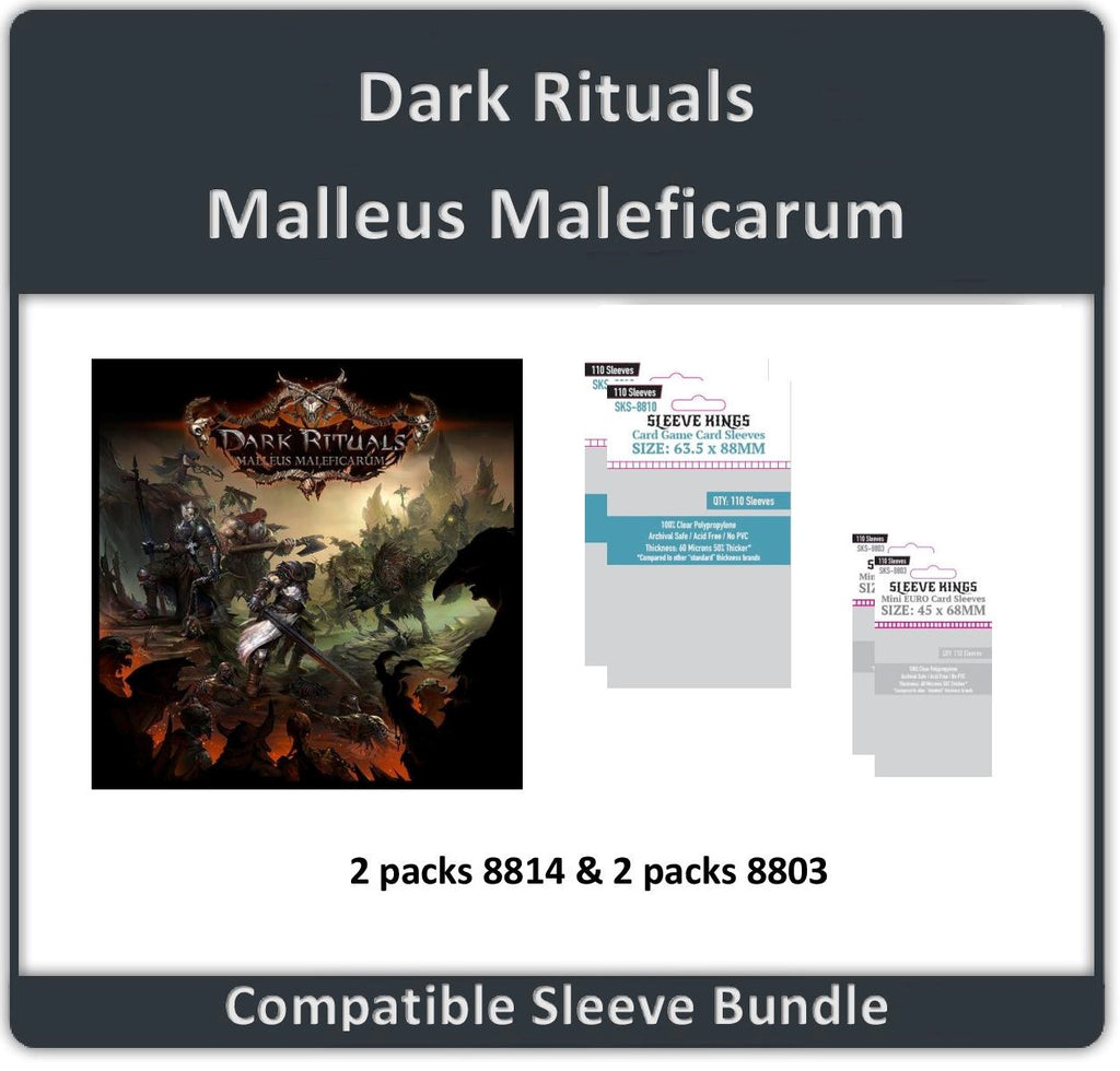 "Dark Rituals: Malleus Maleficarum" Compatible Sleeve Bundle (8803 X 2 + 8810 X 2)