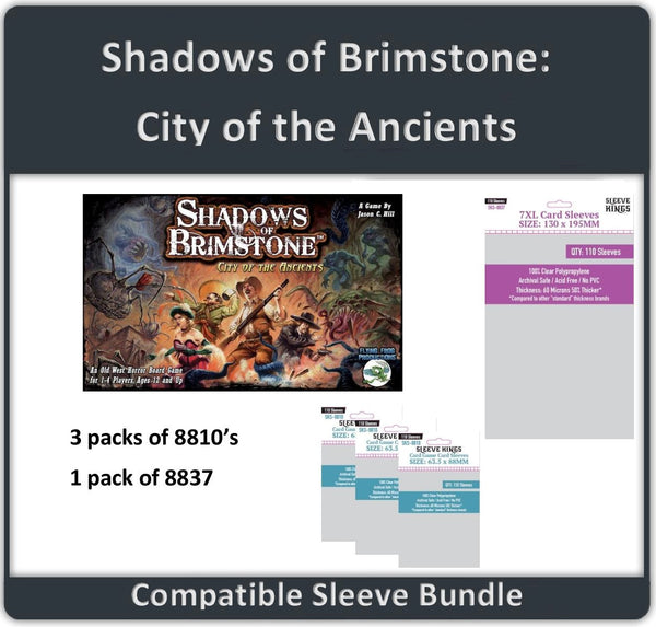 casting shadows card sleeves Shadows of Brimstone: City of Ancients Card Sleeves