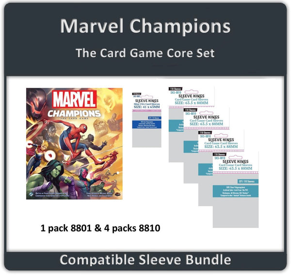 "Marvel Champions: The Card Game" Core Set Compatible Sleeve Bundle (8801 X 1 + 8810 X 4) "Marvel Champions: The Card Game" Core Set Compatible Sleeve Bundle (8801 X 1 + 8810 X 4)