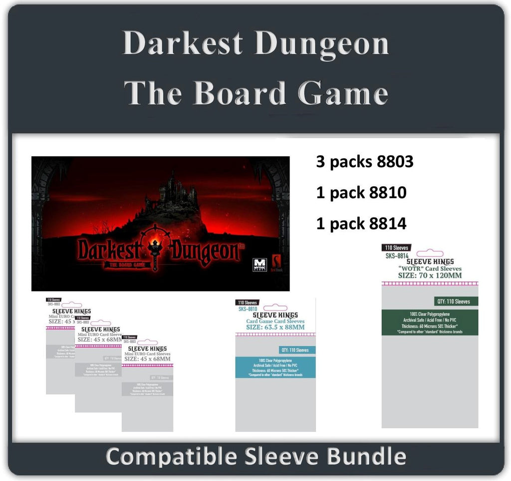 "Darkest Dungeon: The Board Game" Compatible Sleeve Bundle (8803 X 3 + 8810 X 1 + 8814 X 1)