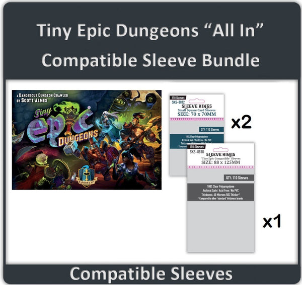 Sleeve Kings Tiny Epic Compatible Sleeves (88x125mm) - 110 Pack, 60 Microns