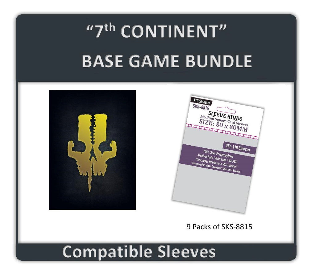 "7th Continent" (Base Game) Compatible Sleeve Bundle (8815 X 9)