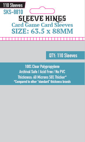 Sleeve Kings Standard USA Card Sleeves (56x87mm) - 110 Pack, SKS-8807