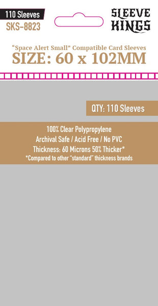 space alert card sleeves "Space Alert" Compatible Sleeves (60x102mm) 110 Pack, 60 Micron, SKS-8823