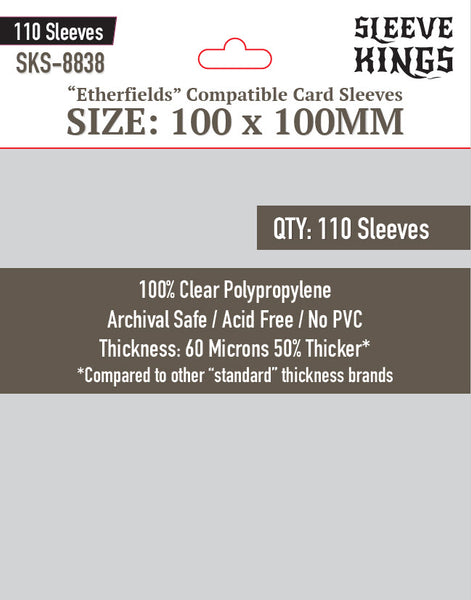 "Etherfields" Compatible Sleeves (100 X 100 MM) - 110 Pack, SKS-8838 "Etherfields" Compatible Sleeves (100 X 100 MM) - 110 Pack, SKS-8838