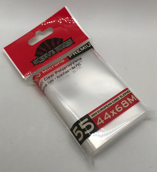 Premium Mini European Card Sleeves (44x68mm) 55 Pack, 100 Micron, SKS-9902 Premium Mini European Card Sleeves (44x68mm) 55 Pack, 100 Micron, SKS-9902