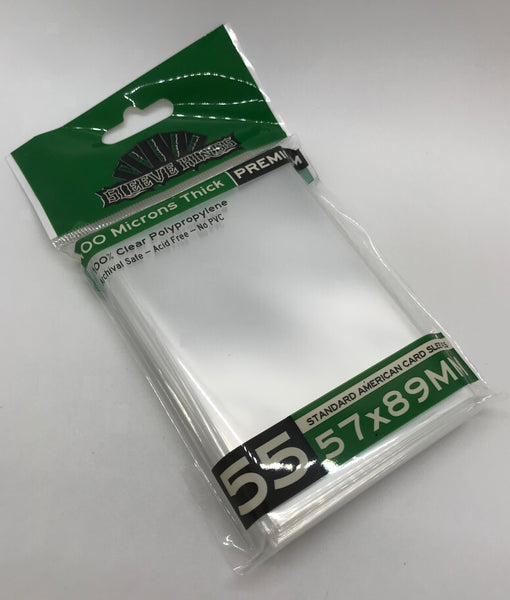 Premium Standard American Card Sleeves (57x89mm) 55 Pack, 100 Micron, sleevekings Premium Standard American Card Sleeves (57x89mm) 55 Pack, 100 Micron, sleevekings