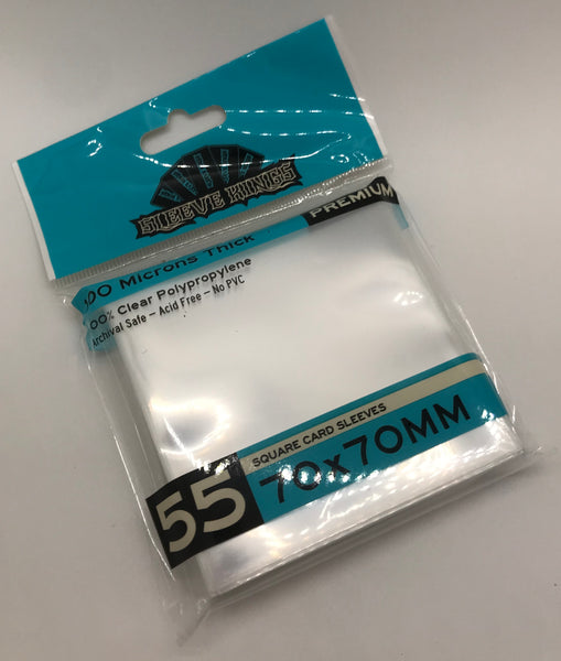 Sleeve Kings - Premium Square Card Sleeves (55 Sleeves) 70mm x 70mm Sleeve Kings - Premium Square Card Sleeves (55 Sleeves) 70mm x 70mm