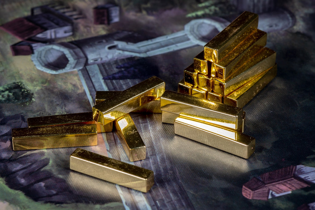 Metal Alloy 10-pack Resource Tokens: Gold bar