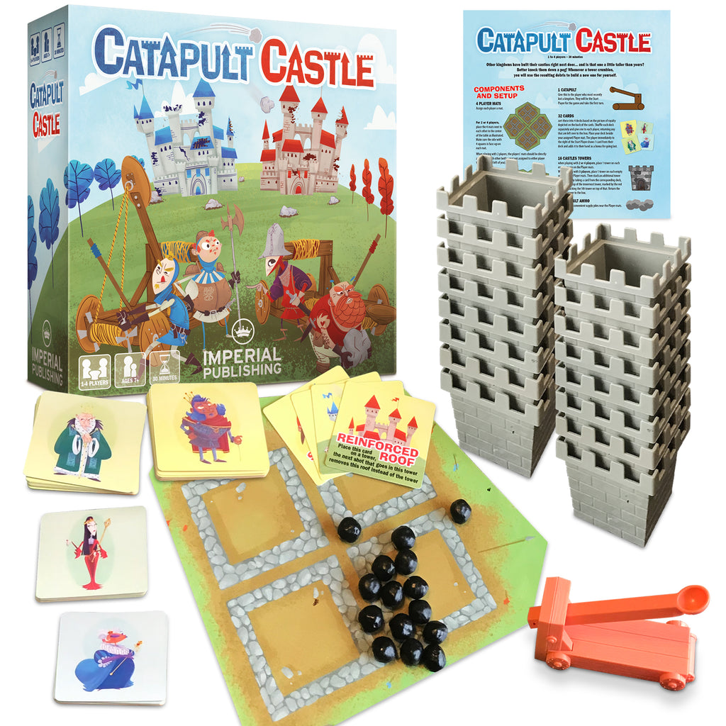 Catapult Castle 1-4 Player Medieval Dexterity Game -