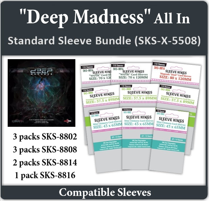 "Deep Madness" Compatible All-In Sleeve Bundle (8802 X 3 + 8808 X 3 + 8814 X 2 + 8816 X1)