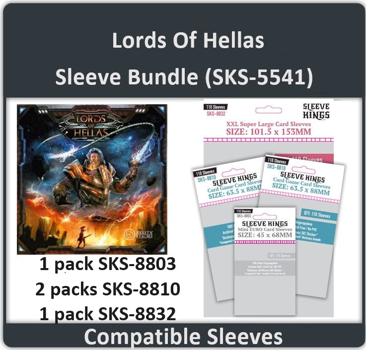 "Lords of Hellas" Compatible Sleeve Bundle (8803 X 1 + 8810 X 2 + 8832 X 1)