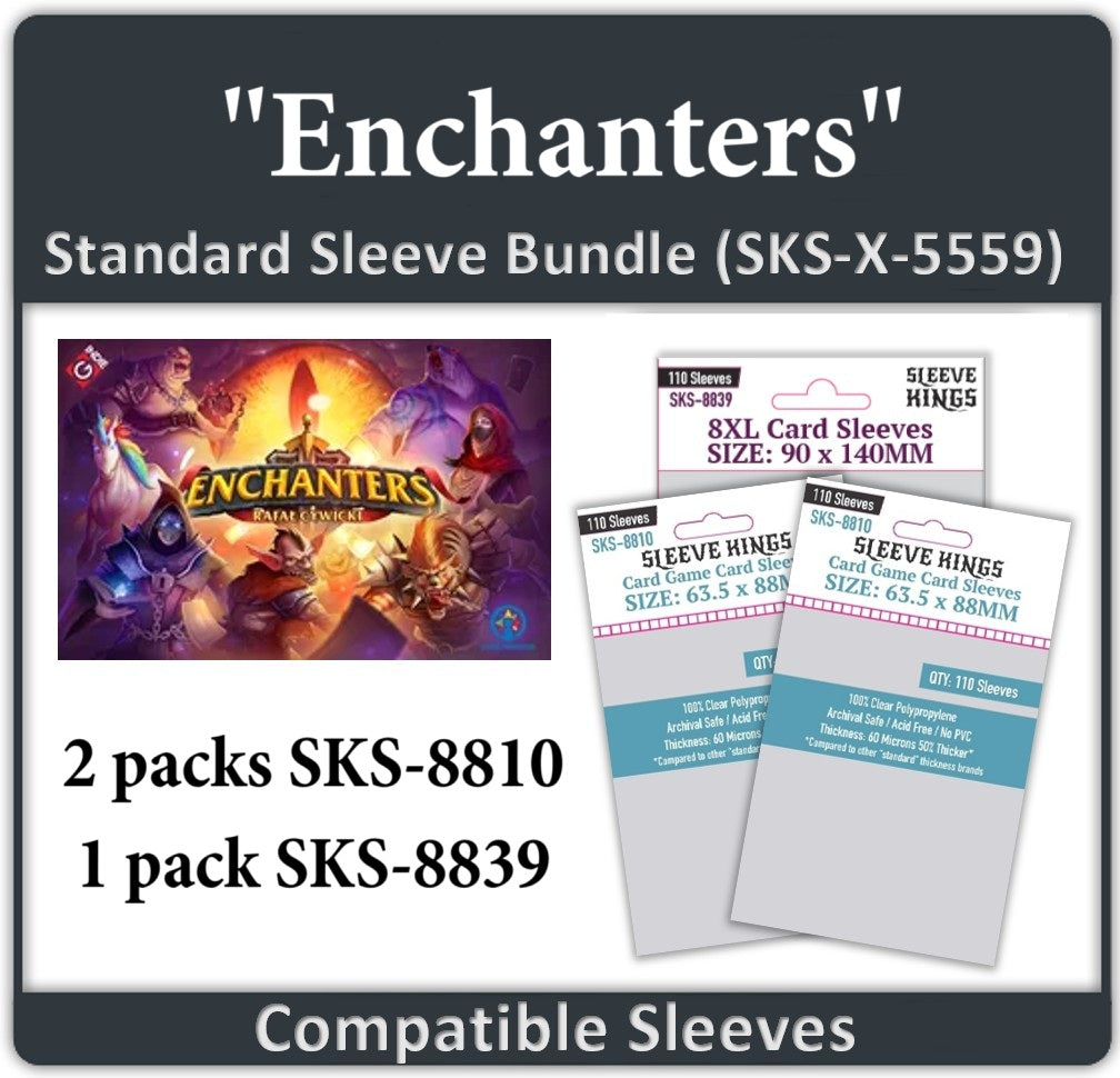 Enchanters Compatible Card Sleeve Bundle (8810 X 2 + 8831 X1) Enchanters Compatible Card Sleeve Bundle (8810 X 2 + 8831 X1)