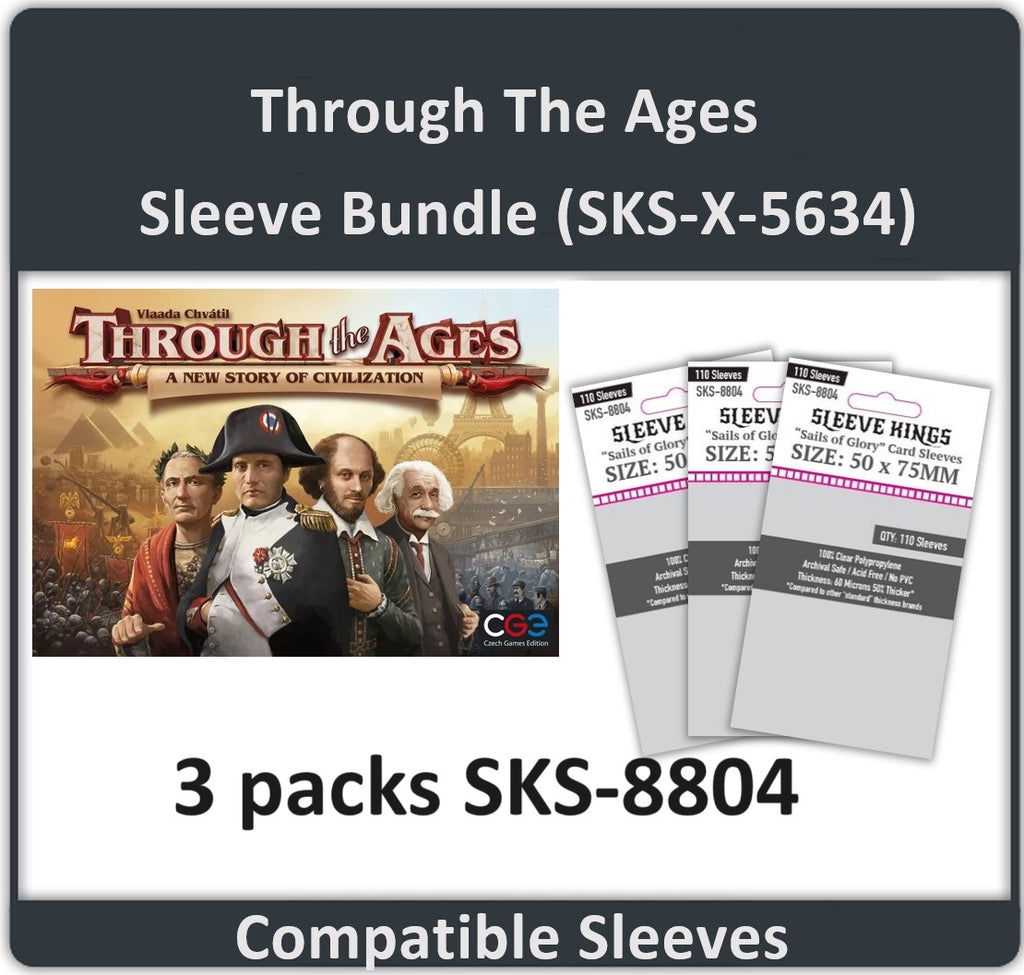 Through The Ages Compatible Card Sleeves - Sleeve Kings sleevekings Through The Ages Compatible Card Sleeves - Sleeve Kings sleevekings