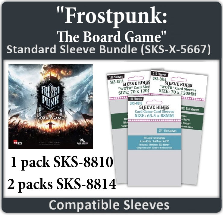 Frostpunk: The Board Game Compatible Card Sleeve Bundle (8810 X 1 + 8814 X 2)