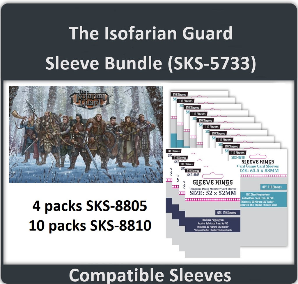 "The Isofarian Guard Board Game" Compatible Card Sleeve Bundle (8805 X 4, 8810 X 10)