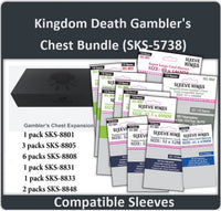 "Kingdom Death Gambler's Chest" Compatible Sleeve Bundle (8801 X 1, 8805 X 3, 8808 X 6, 8831 X 1, 8833 X 1, 8848 X 2)