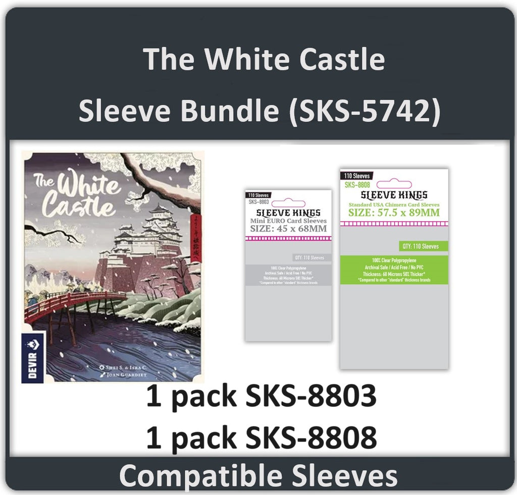 "The White Castle" Compatible Card Sleeve Bundle (8803 x 1 + 8808 x 1)