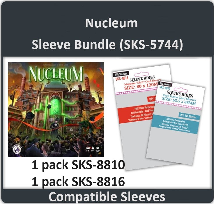 "Nucleum Game" Compatible Card Sleeve Bundle (8810 x 1, 8816 x 1)