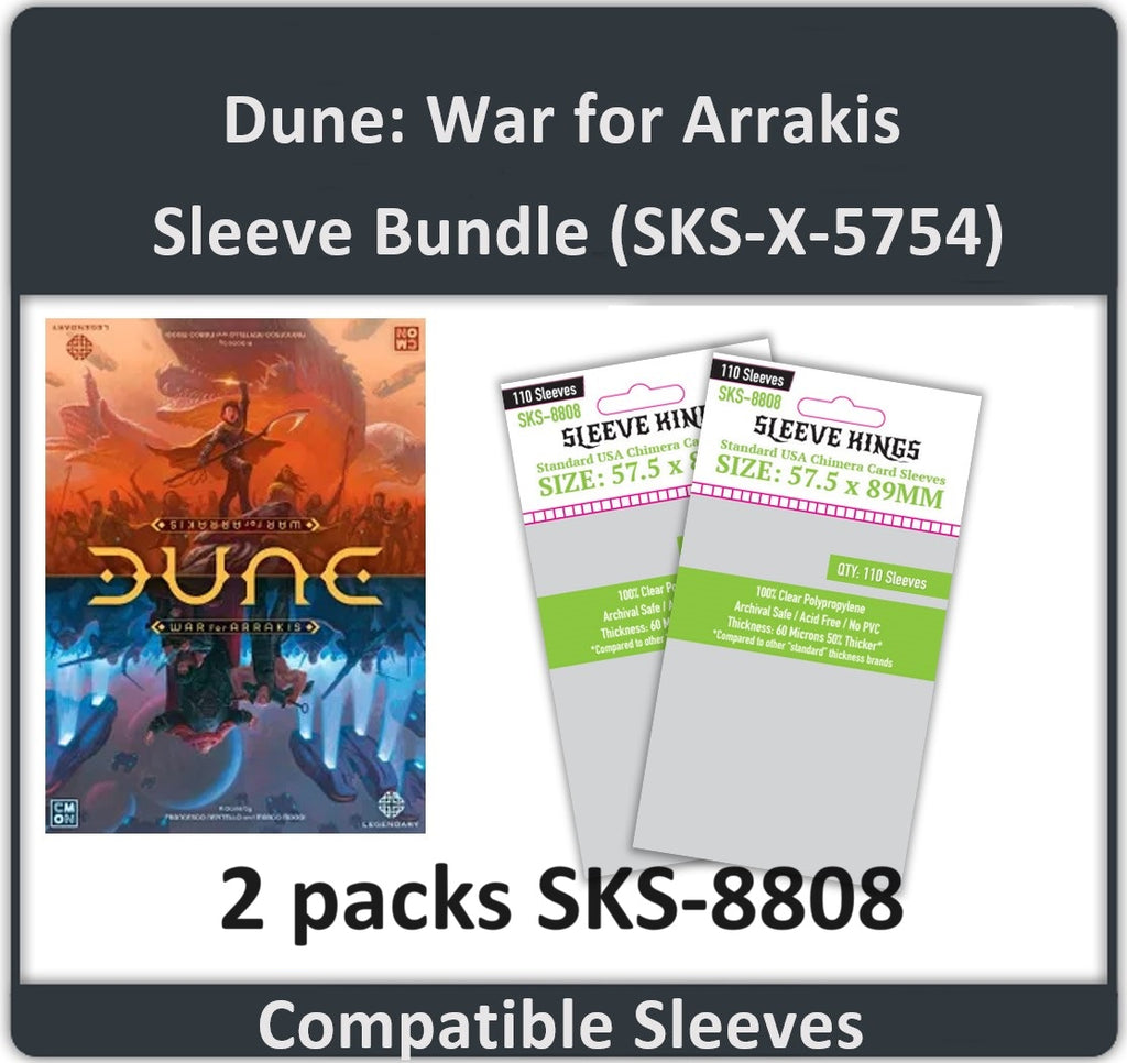 "Dune: War for Arrakis" Compatible Card Sleeve Bundle (8808 x 2)