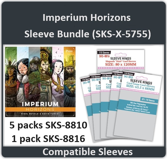 "Imperium: Horizons" Compatible Card Sleeve Bundle (8810 x 5 + 8816 x 1) "Imperium: Horizons" Compatible Card Sleeve Bundle (8810 x 5 + 8816 x 1)